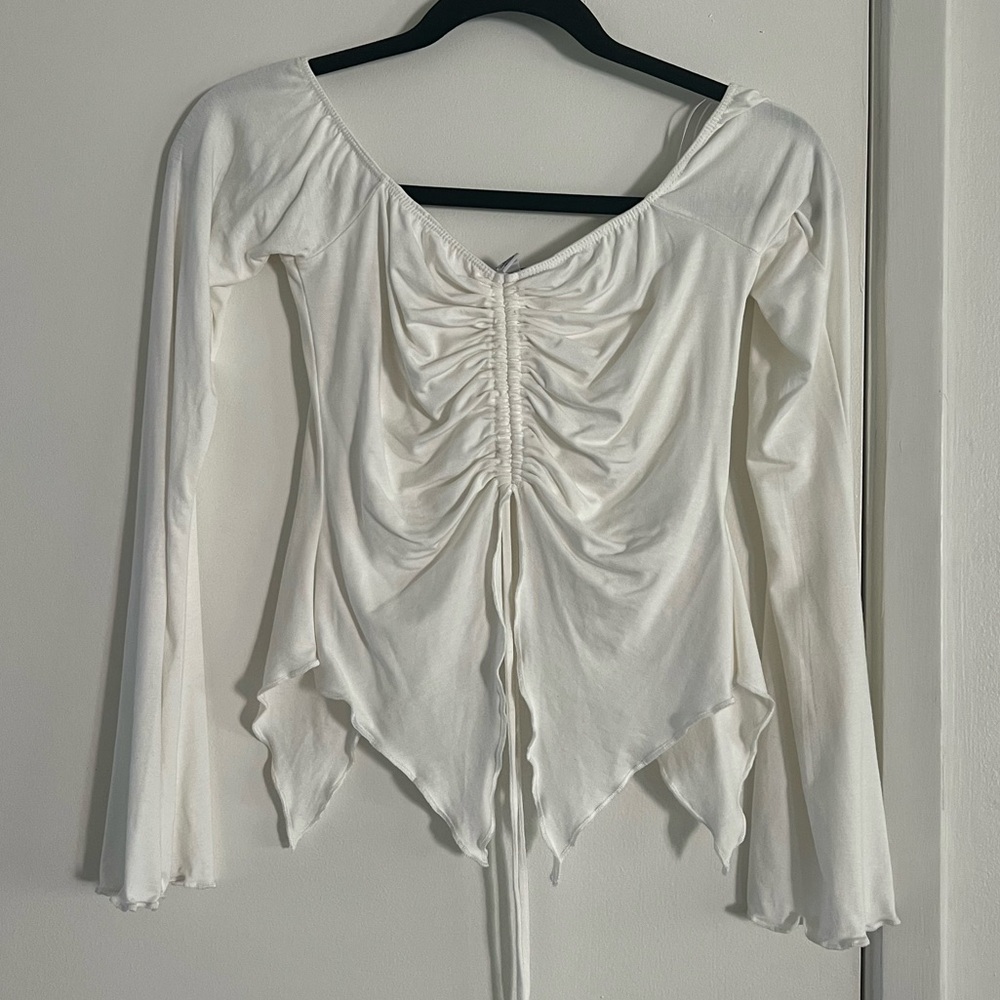 Urban Outfitters - Women’s Y2K Long Sleeve Top (white)